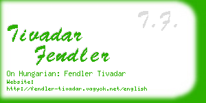 tivadar fendler business card